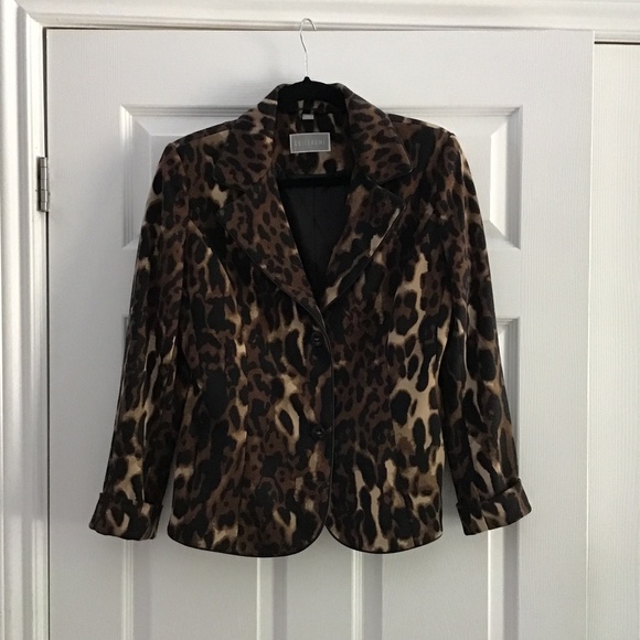 Black/brown animal print blazer size S - Picture 1 of 3